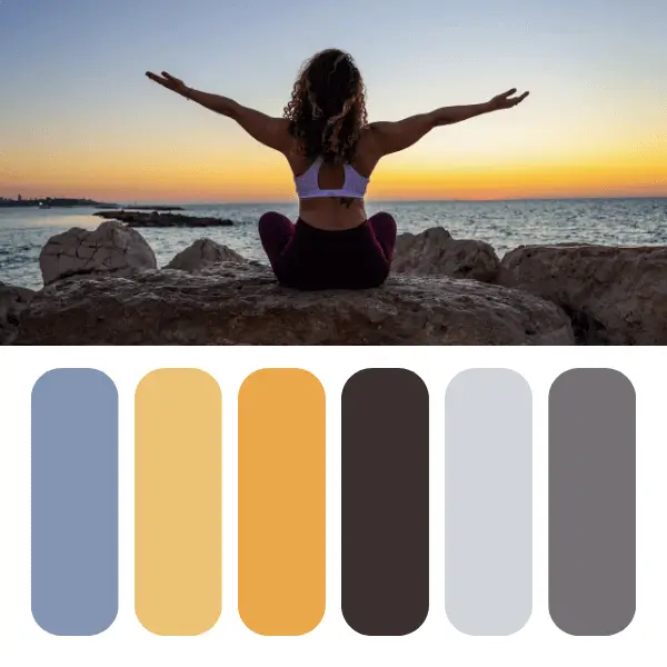 Wellness coach brand palette